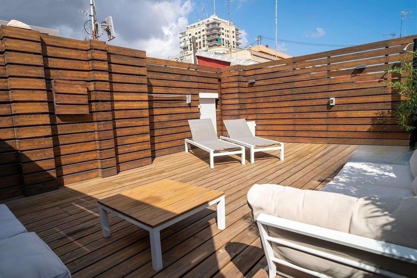 Apartamento Atico con terraza y jacuzzi en el centro Valencia Habitación foto
